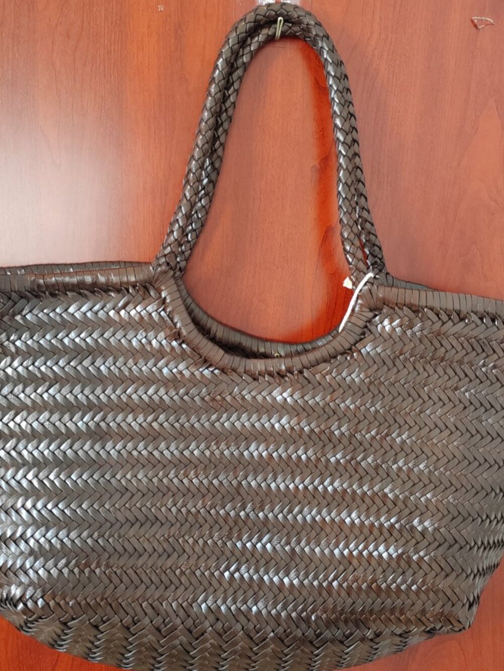 DRAGON DIFFUSION Nantucket large woven leather tote — Dark brown - Picture 2 of 13